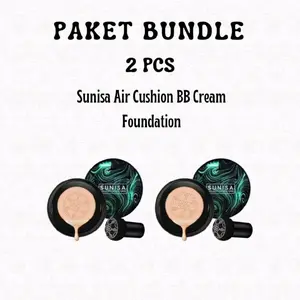 PAKET HEMAT (2 PCS) SUNISA SHADE NATURAL Waterproof Air Cushion BB CC Cream / Foundation / Wajah