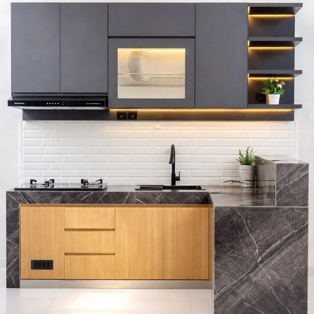 Kitchen Set dengan Tampilan Bersih