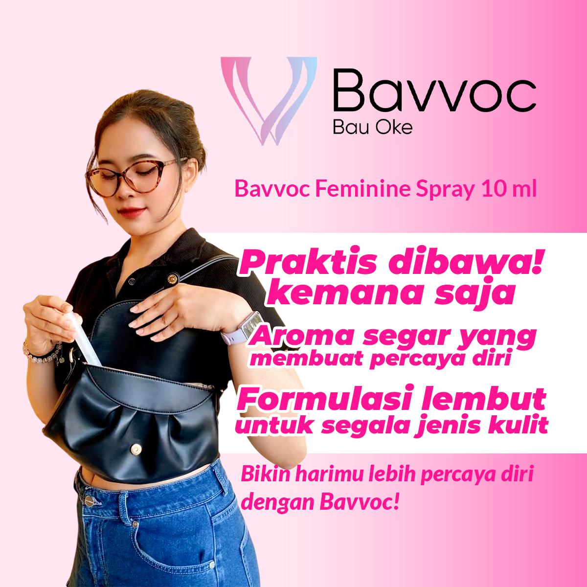 BAVVOC Feminine Spray Wanita Wangi Vanila Non Alkohol 10ml I BPOM I Halal