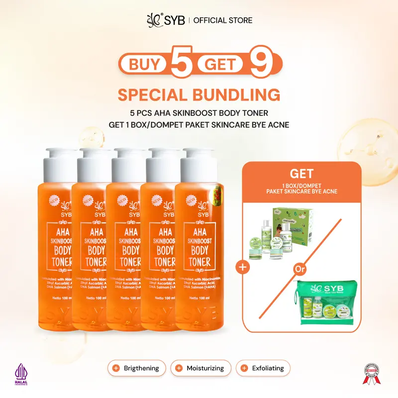 【 SYB Special Package BUY 5 GET 9 】- Special Promo Get Paket SkinCare 4in1 *Special Bundling 5pcs Toner* 1