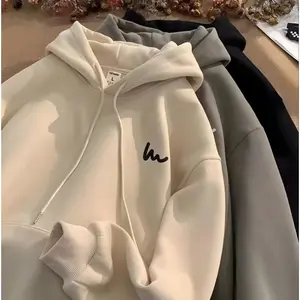 Hoodie Korean SIMPLE Big Size ( S - 6XL ) Jaket Pria Wanita SIGNATURE SIMPEL Logo Oversized M L XXL XXXL 4XL 5XL 6L Ulzzang Street Wear Y2K Sweater Boy Girl Harajuku Cream Khaki Soft Pastel Burgundy Hitam Putih Mocca Brown Grey JaCket Hip Hop DISTROBRO