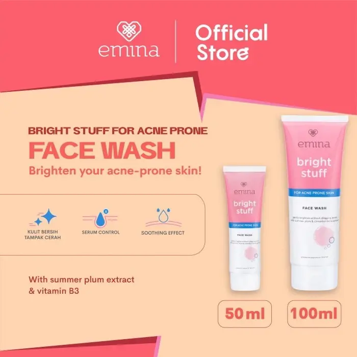 Emina Bright Stuff for Acne Prone Skin Face Wash - Sabun Untuk Jerawat