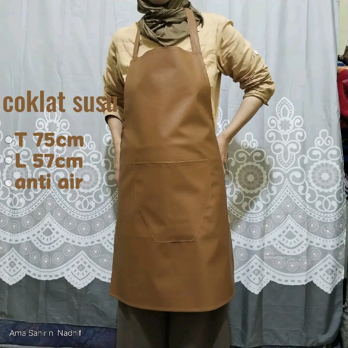 CELEMEK /APRON POLOS ANTI AIR & MINYAK WATERPROOF KULIT SINTESIS