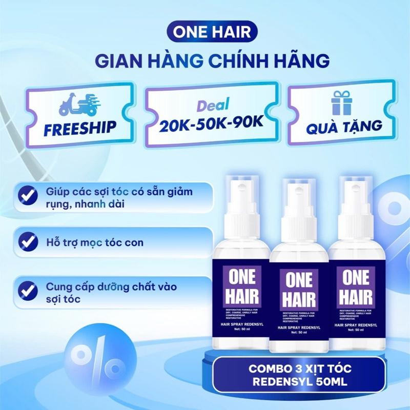 COMBO 3 XỊT REDENSYL (MẪU MỚI 50ml) - Hỗ trợ nhanh dài giảm rụng tóc, nuôi dưỡng sợi tóc. M5