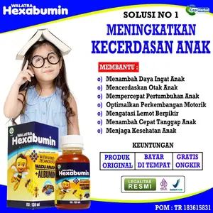 Herbal Kecerdasan Daya Ingat Pertumbuhan Motorik Multivitamin Otak dan menjaga imunitas dan membantu anak Hexabumin sehat anak madu