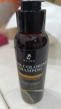 Product Review of Shampoo My Iwe Hair Coloring Penghilang Uban Penghitam Rambut Cairan Khusus Nutrisi Kulit Kepala dan Rambut from J**h h**i 0