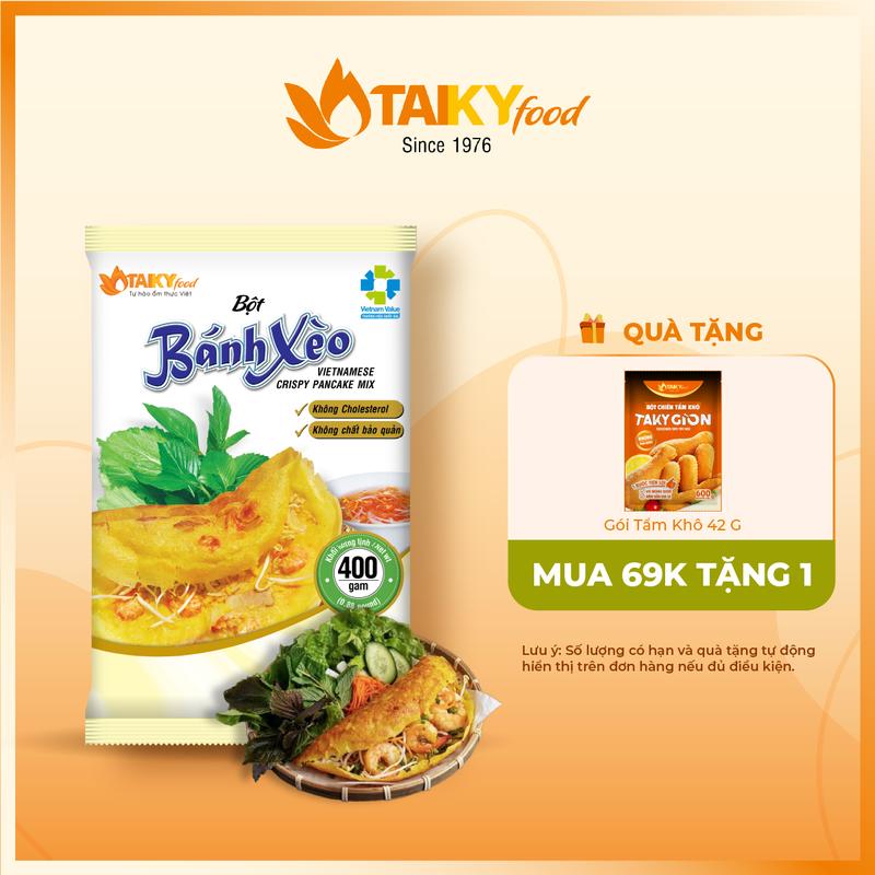 Bột bánh xèo vàng Tài Ký 400g có sẵn gói bột nghệ – Hàng chính hãng