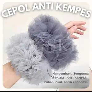 cepol jumbo 18 cm  scrunchie hijab ringan mudah digunakan tidak bikin pusing ukuran 18cm Wanita Orange badak