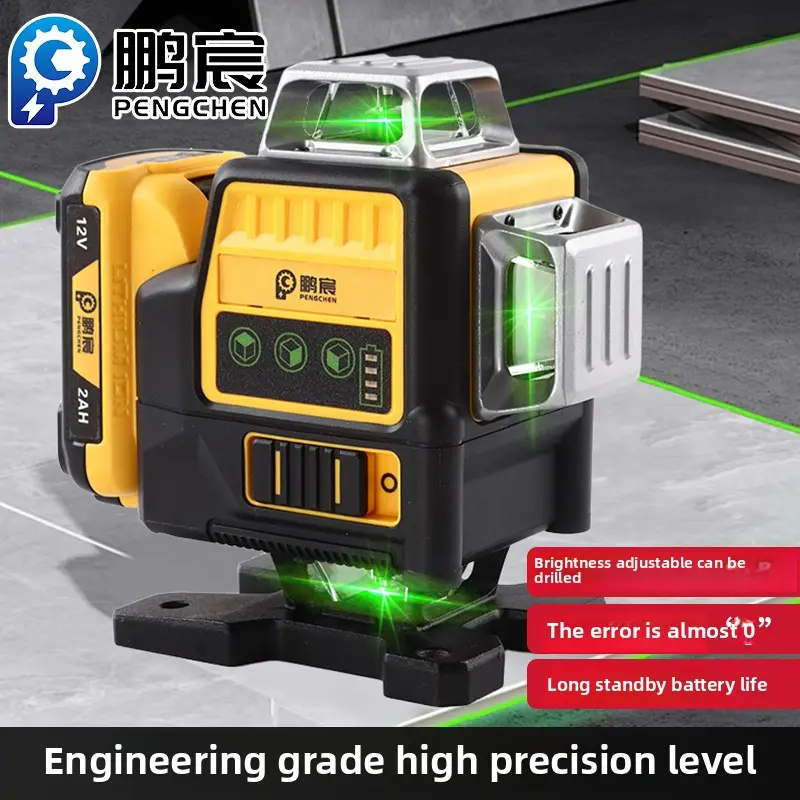 DW16 16-Line 4D Professional Laser Level with Long Battery Life and High Brightness for Indoor and Outdoor Use