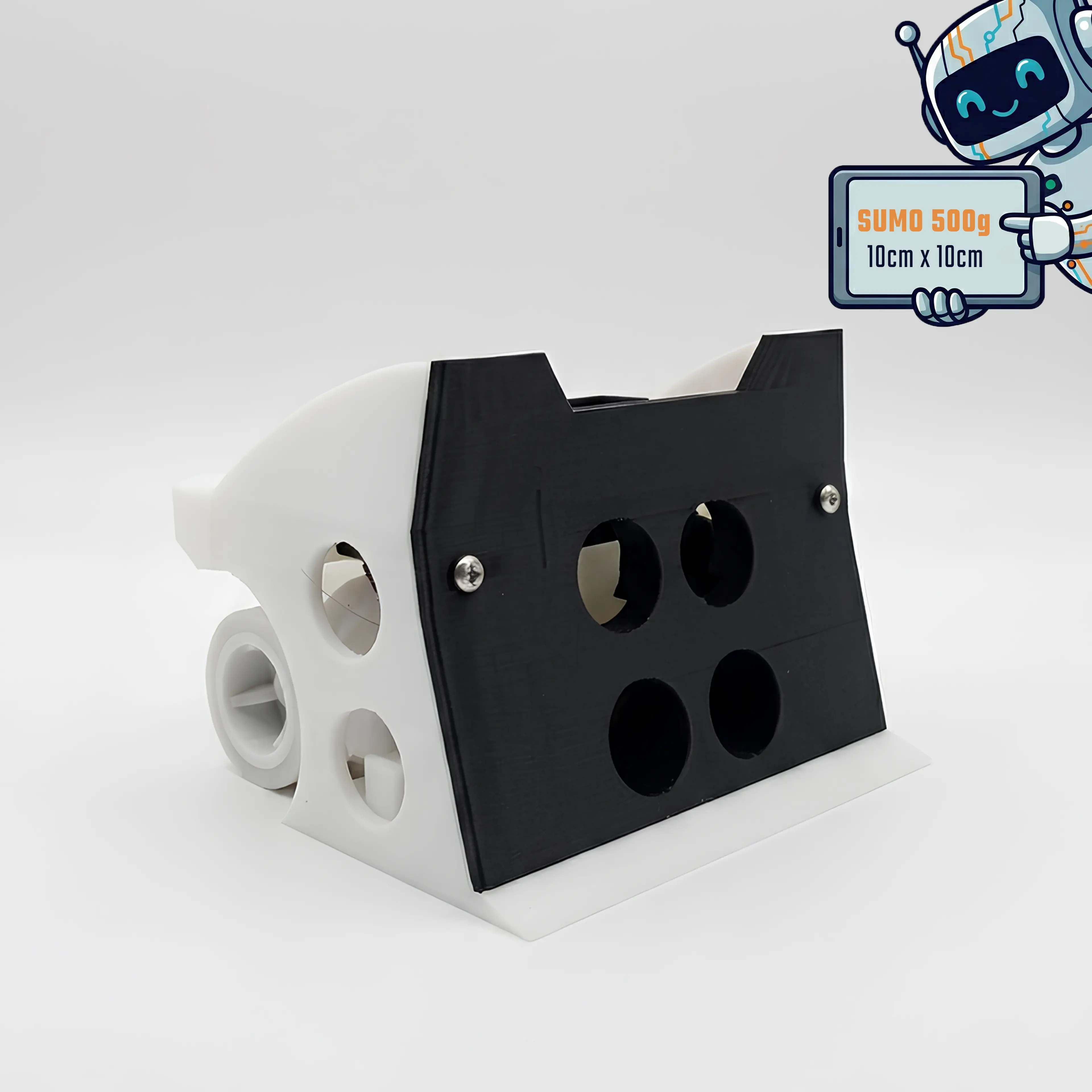 V3 Robot Sumo 500g 10x10 Bisa Auto atau RC Standard Lomba Kelas 500 Gram - full 3D Print (PETG) GRATIS VELG DAN BAN SILICON