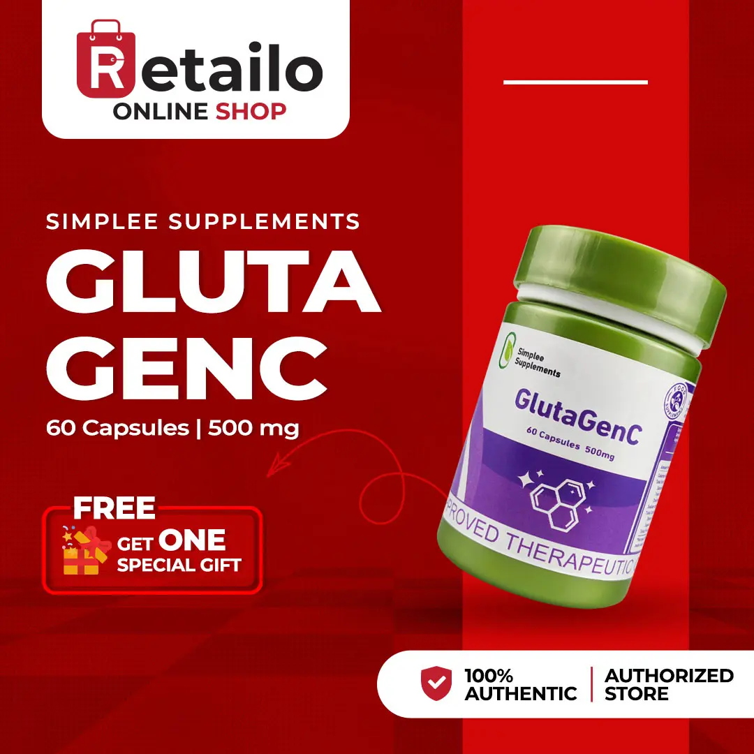 Simplee GlutaGenC Whitening Capsule Supplements FDA Approved | 500mg | 60 Capsules Combines Glutathione, Vitamin C, Simplee GlutaGenC Whitening Capsule Supplements FDA Approved | 500mg | 60 Capsules Combines Glutathione, Vitamin C,