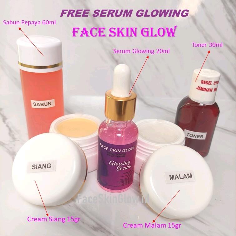 NEW Cream FaceSkinGlow Asli 100% Original - Paket Cream Pencerah & Pelembab Wajah Hitam Yang Susah Putih Membersihkan 1