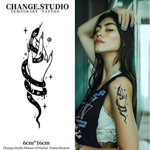 Hình Xăm Tạm Thời, Hình Xăm Rắn, Kéo Dài Trong 15 Ngày, Không Thấm Nước Và Chống Trơn Trượt, Miếng Dán Hình Xăm