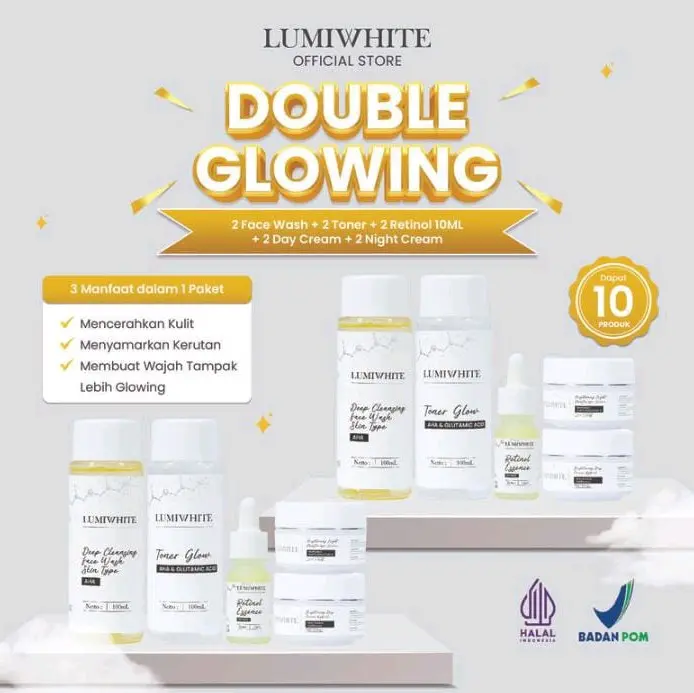 LUMIWHITE Promo 2 Paket Doble Glowing Isi 10 pcs