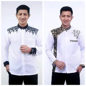 Baju Koko Pria Kurta Dewasa Motif Pundak