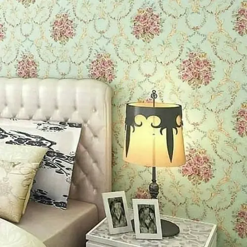 Wallpaper Dinding Motif Segitiga Abu / Segitiga Pink / Segitiga Kuning / Segitiga Biru Ruang Tamu Motif Elegant / MODERN 45Cmx5Meter 7