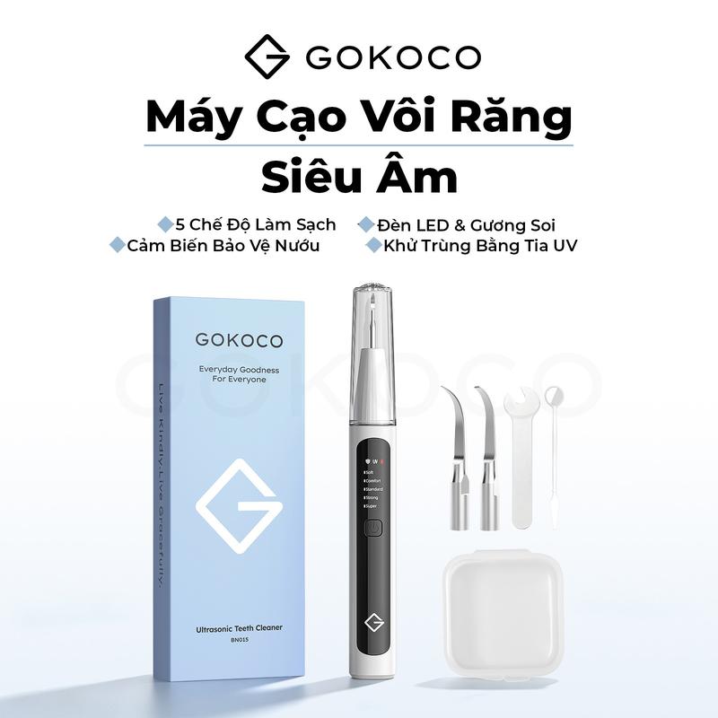 Máy Lấy Cao Răng Siêu Âm Thông Minh 2 Triệu Lần/Phút Tẩy Ố Cafe 4 Buồng Khử Trùng Tia UV Type-C Chăm Sóc Răng Miệng Hiệu Qu