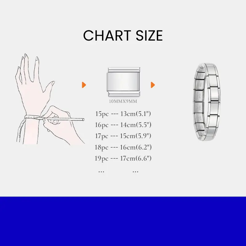 Laso  Italian Charm Bracelet Stainless Steel [Celestial Harmony] - Satuan - Gelang charm 5
