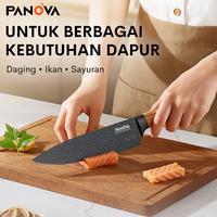 Gambar 【PANOVA 】Set 5 in 1 Pisau Bonus Pengasah & Box Exclusive Pisau Dapur Stainless Steel Baja Hitam Marble Peralatan Set Pisau Masak Anti Karat Alat Kitchenware Potong Buah Daging Cocok Untuk Kado BKE50801 dari Panova Indonesia Kab. Tangerang 4 Tokopedia