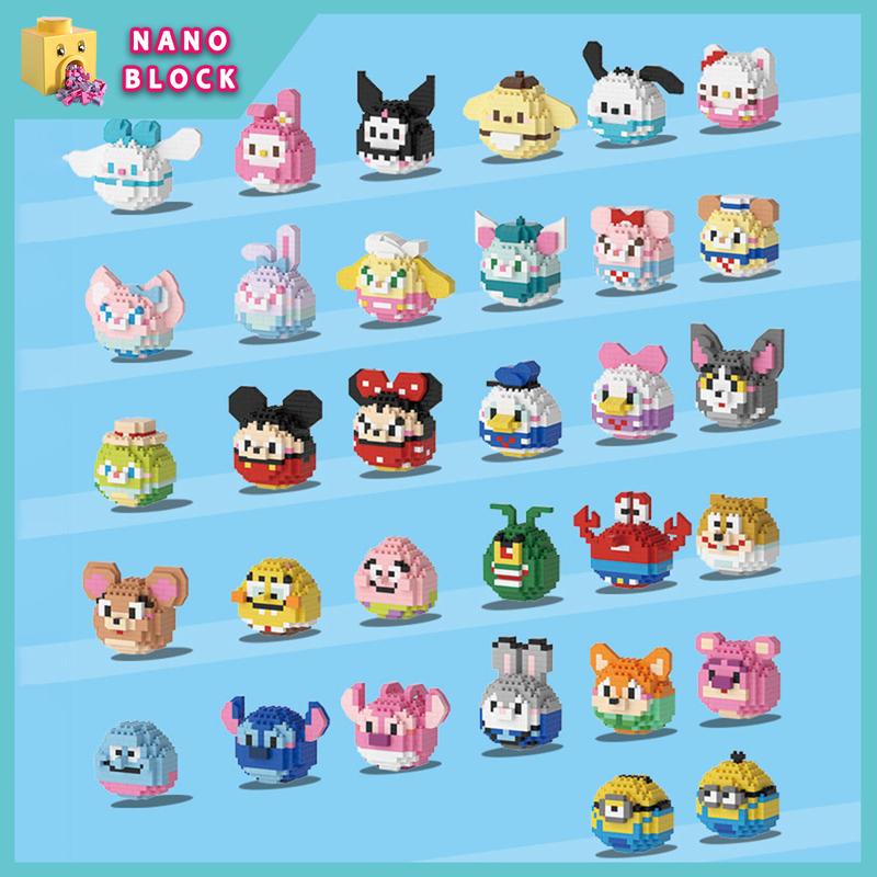 Susun Mini Karakter Kartun Building Block 3D Puzzle Nano Block Edukasi Anak Hadiah Mainan Balok Blok Toys Hadiah Dekorasi Desktop 0