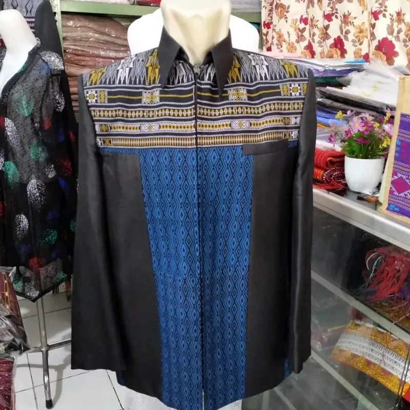 JASKET KOMBINASI MOTIF SUMATERA 2