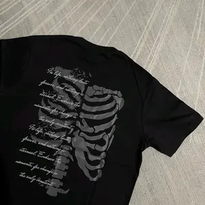 Kaos Rucas fallen angel wings skeleton Regular fit cotton combad 30s