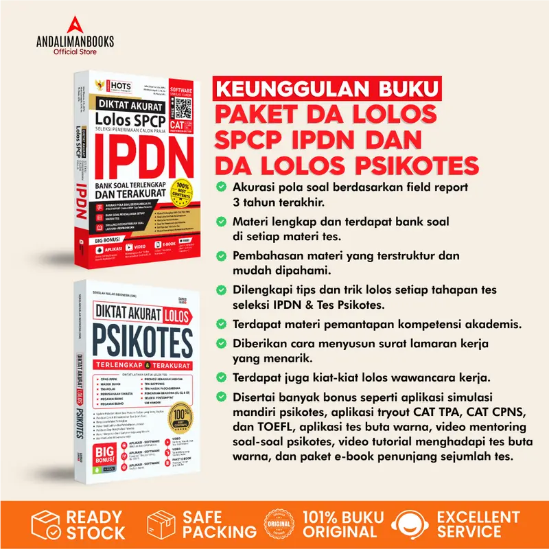 BUKU Tes Bundling-PAKET HEMAT TES 8-Diktat Akurat Lolos IPDN, Diktat Akurat Lolos Psikotes 1