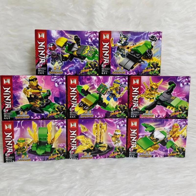 Bricks  Block Ninja Satu Set 8 in 1 master of spinjitzu dragon robot anak mainan toys 4