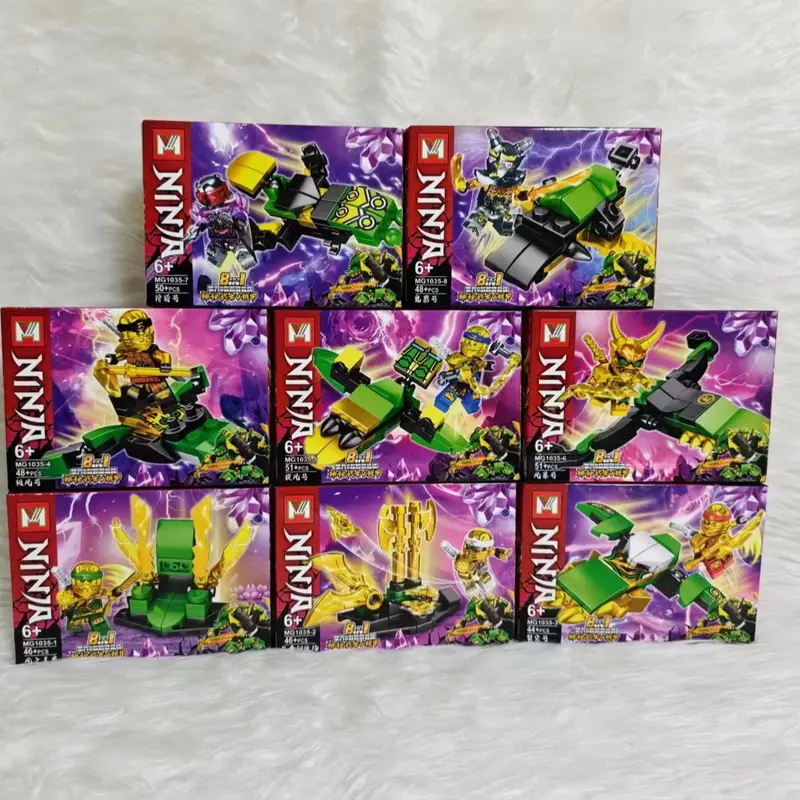 Bricks  Block Ninja Satu Set 8 in 1 master of spinjitzu dragon robot anak mainan toys 4