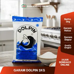 Garam DOLPIN 1kg Garam Dapur Dolphin Garam Konsumsi Beryodium Konsumsi Berkualitas Halus