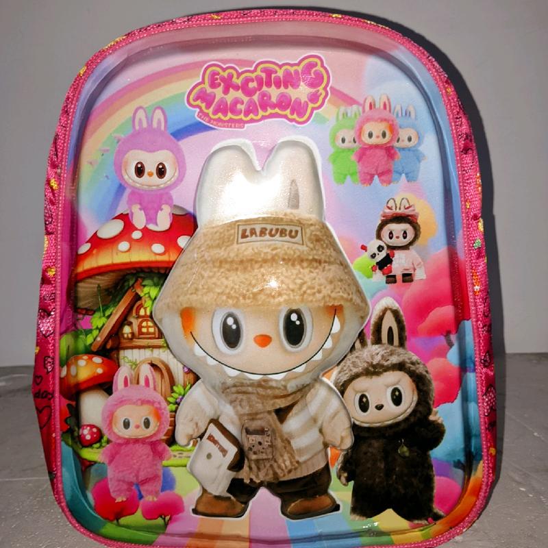 TAS SEKOLAH ANAK TK CEWE GAMBAR LABUBU BER LED (DUA RUANGAN)TAS RANSEL ANAK GAMBAR FASHION 8