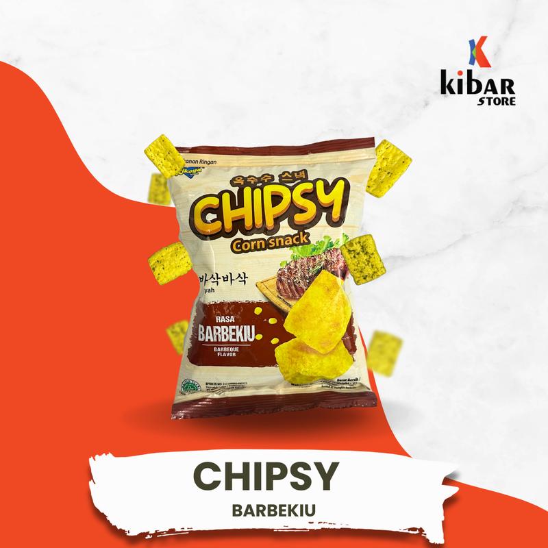 CHIPSY CORN SNACK BARBEKIU LADA HITAM DAN RUMPUT LAUT ISI 10 PCS PER PACK 0