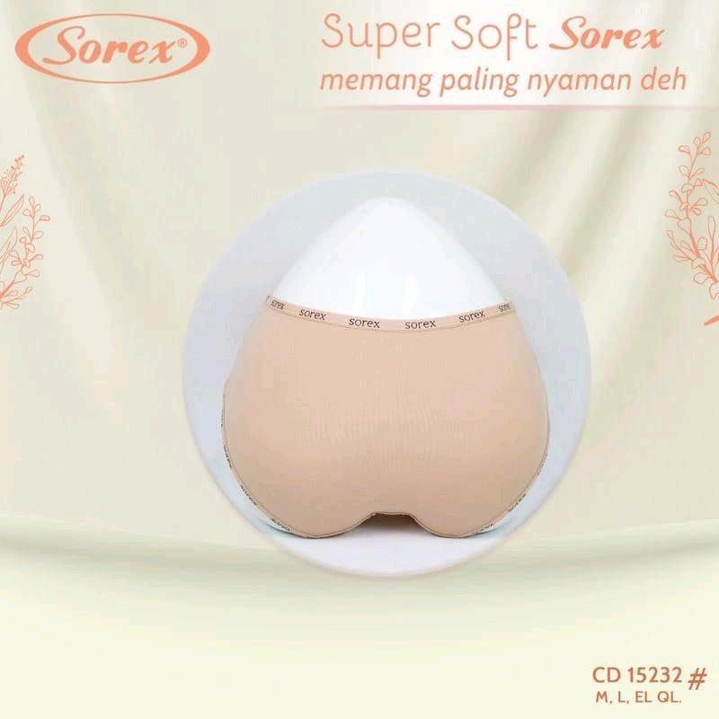3pcs CD Sorex 15232 Celana Dalam Wanita Super Soft Midi Lembut Nyaman Katun Basic Karet 3