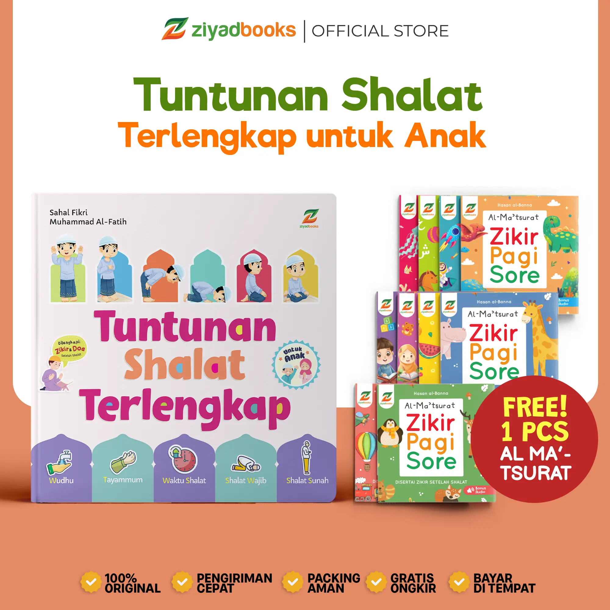 Tuntunan Shalat Terlengkap Untuk Anak - Buku Sholat Anak Bergambar Full Color Books