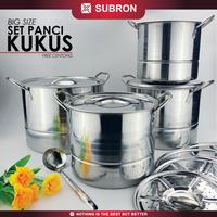 Gambar SUBRON SET Panci Kukus Steamer Tinggi Pot Set 4in1 4 pcs Stainless Steel Tebal Stok Pot Big Size - -- dari SUBRON KITCHENWARE Kab. Bandung 1 Tokopedia