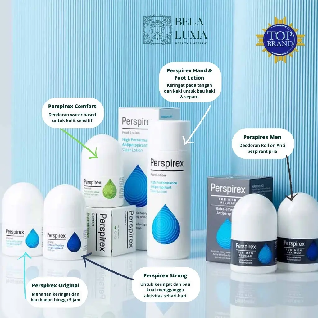 BELALUXIA Perspirex Original 20 ml - Deodorant Roll On Anti Pespirant - Deodoran Tawas Atasi Keringat di Ketiak dan Bau Badan - Antiperspirant Tubuh