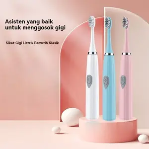 Sikat gigi elektrik model isi ulang, bulu lembut, ultrasonik kelas atas, multi-mode untuk dewasa