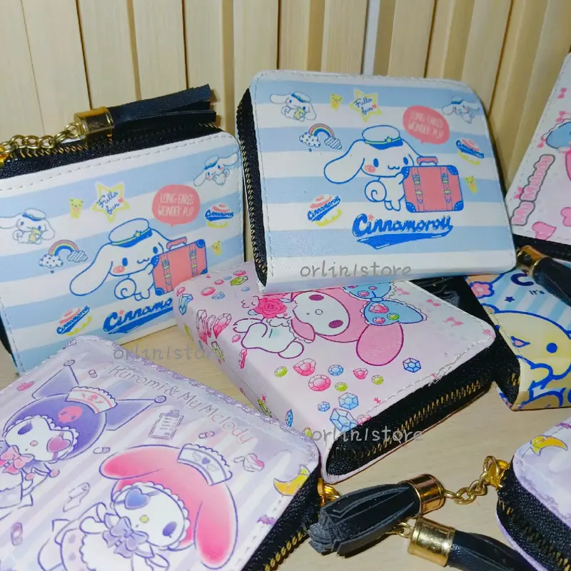 dompet sanrio kuromi melodi cinamoroll dompet oval Karakter Uang kartu 1