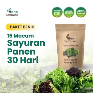 Paket 15 Benih Sayuran 30 Hari Panen - Benih Seribuan