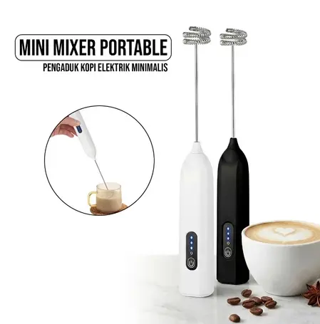 Kocokan baterai / Pengaduk kopi telur baterai / Pengocok baterai / Hand Mixer mini / Alat pengaduk capuccino / mixer tangan / mixer listrik kecil