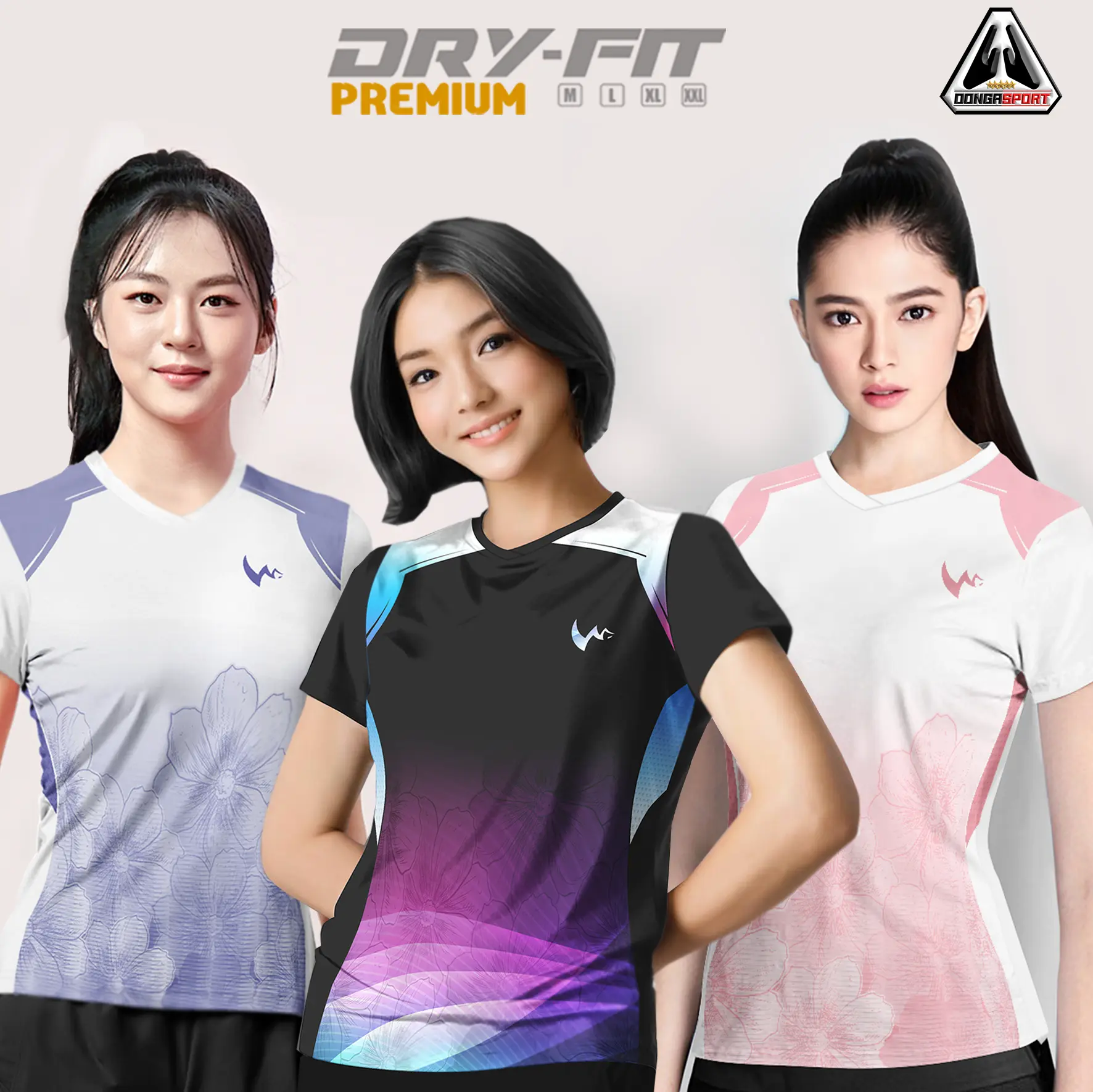 BCW Wins Lova Baju Olahraga Premium Cewe Baju Badminton Wanita Baju Volly Cewek Print Sport Phoenix