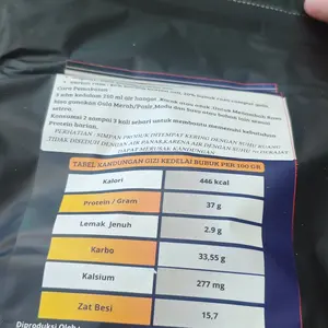 Varian Rasa Buah Soya Bean Powder 1KG - 1000 GRAM Susu Kedelai Bubuk Tinggi Protein Rasa Vanila - Whey Protein Bubuk Kedelai Suplemen Tinggi Protein