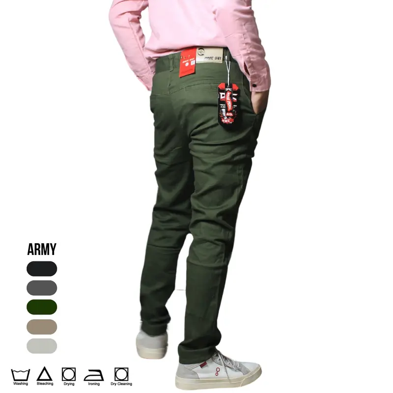 DMC-6001 celana Chino panjang pria celana Chino skinny pants celana pria celana panjang celana Chinos panjang pria celana Chino hitam celana Katun Muda Nyaman Pensil 5