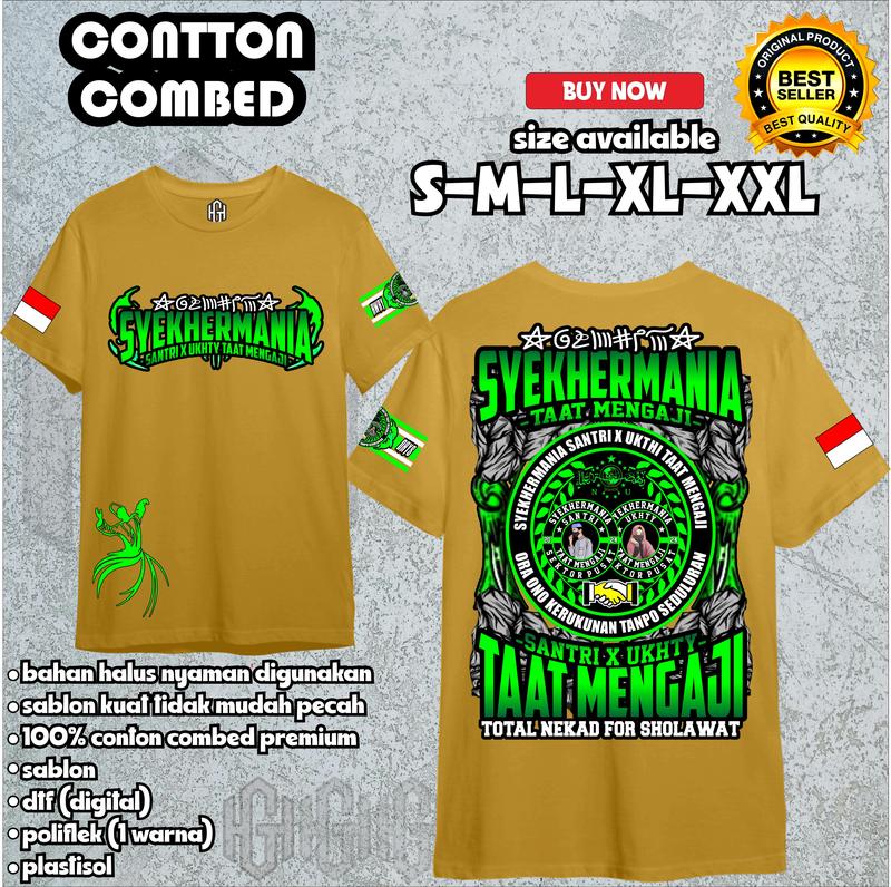 kaos anak SYEKHERMANIA edisi santri taat special edition prmium high quality best seller 6