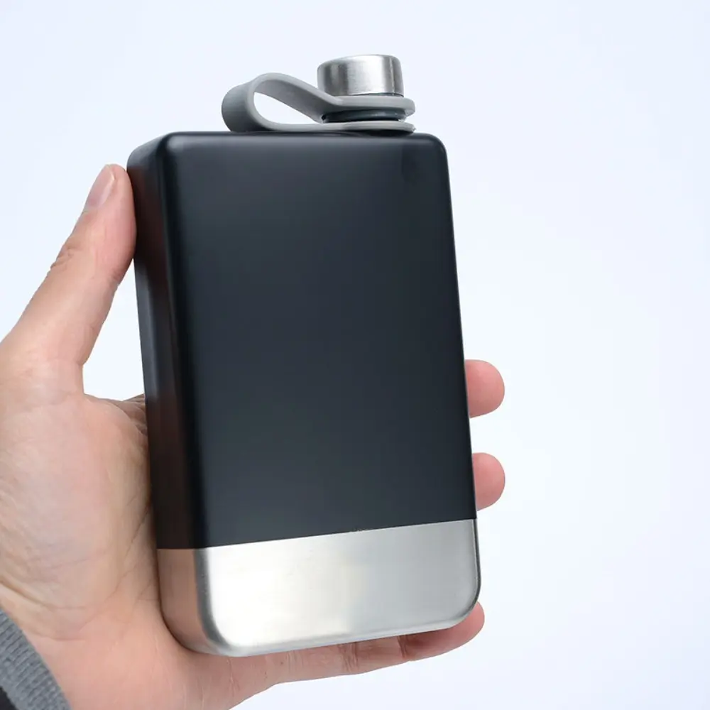 Drinkware 9oz Hip Flask Unbreakable Durable Flagon Stainless Steel Liquor Flask Vodka