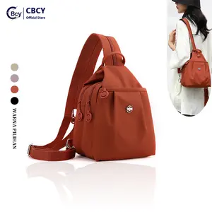 CBCY Tas Wanita 3 in 1 Fashion Tas Ransel Selempang Anti Air Sederhana Praktis untuk Kantor Liburan Model Terbaru