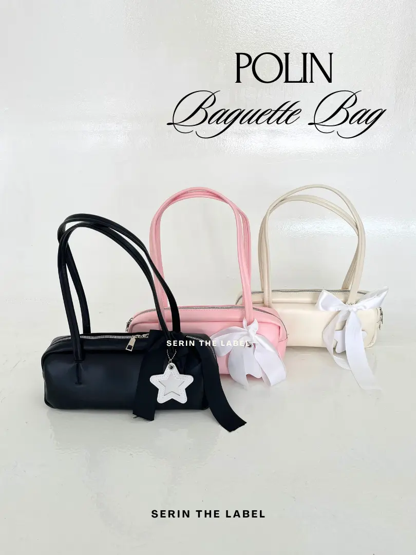 SERIN - POLIN BAGUETTE BAG Free CHARM | Tas Pita Wanita Korean Aesthetic | Y2K Bag | Tas Bowling