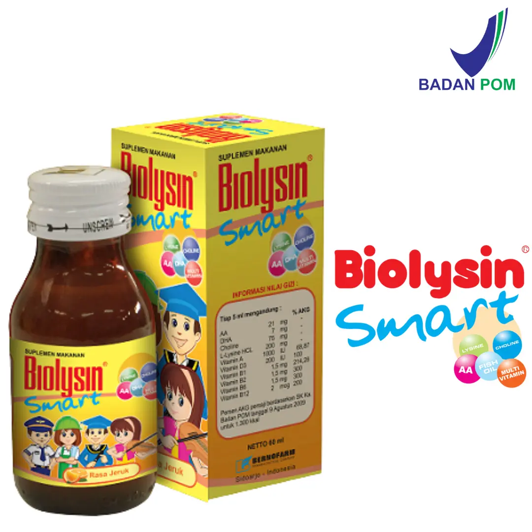 Vitamin Suplemen Kesehatan Nutrisi Otak Vitamin Pencerdas Anak Peningkat Daya Ingat-Sirup Multivitamin