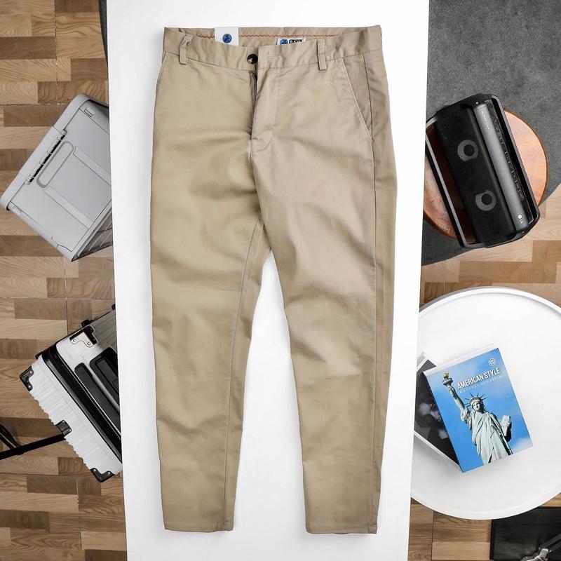 Quần dài dây kéo vải kaki coton thun hai chiều size từ 29-36