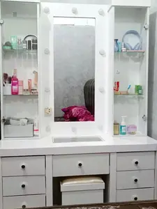 Meja Rias Wanita Cantik dan Murah Bahan Tebel 18 ml Custom - Furniture Kayu Mebel Minimalis